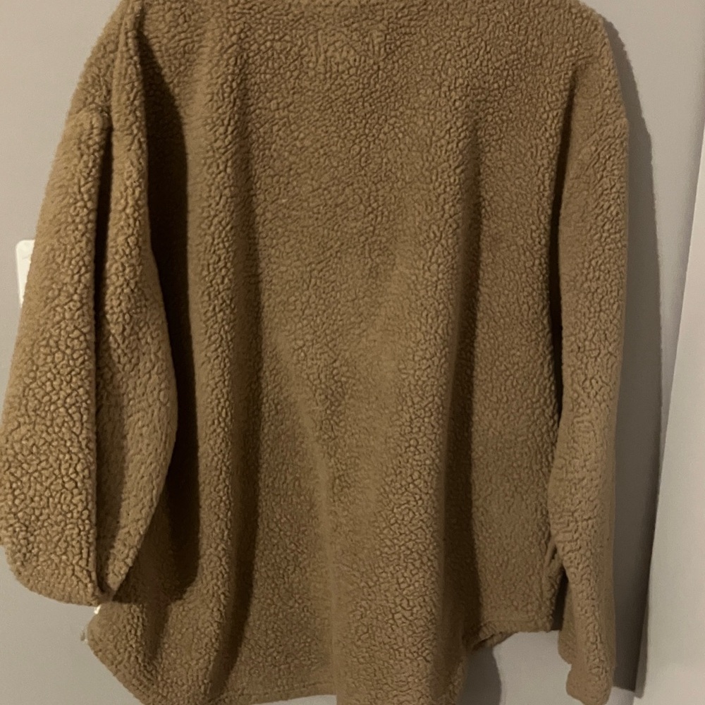 Koolaburra by Ugg Tan Fleece Quarter-Zip Womens Pullover Sz L - Picture 6 of 6